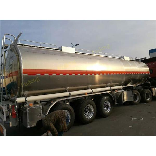 45 cbm FUWA axle petrol fuel tanker semi trailer aluminium alloy sale