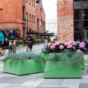 China street decoration antioxidant Garden Metal Flower Pots wholesale