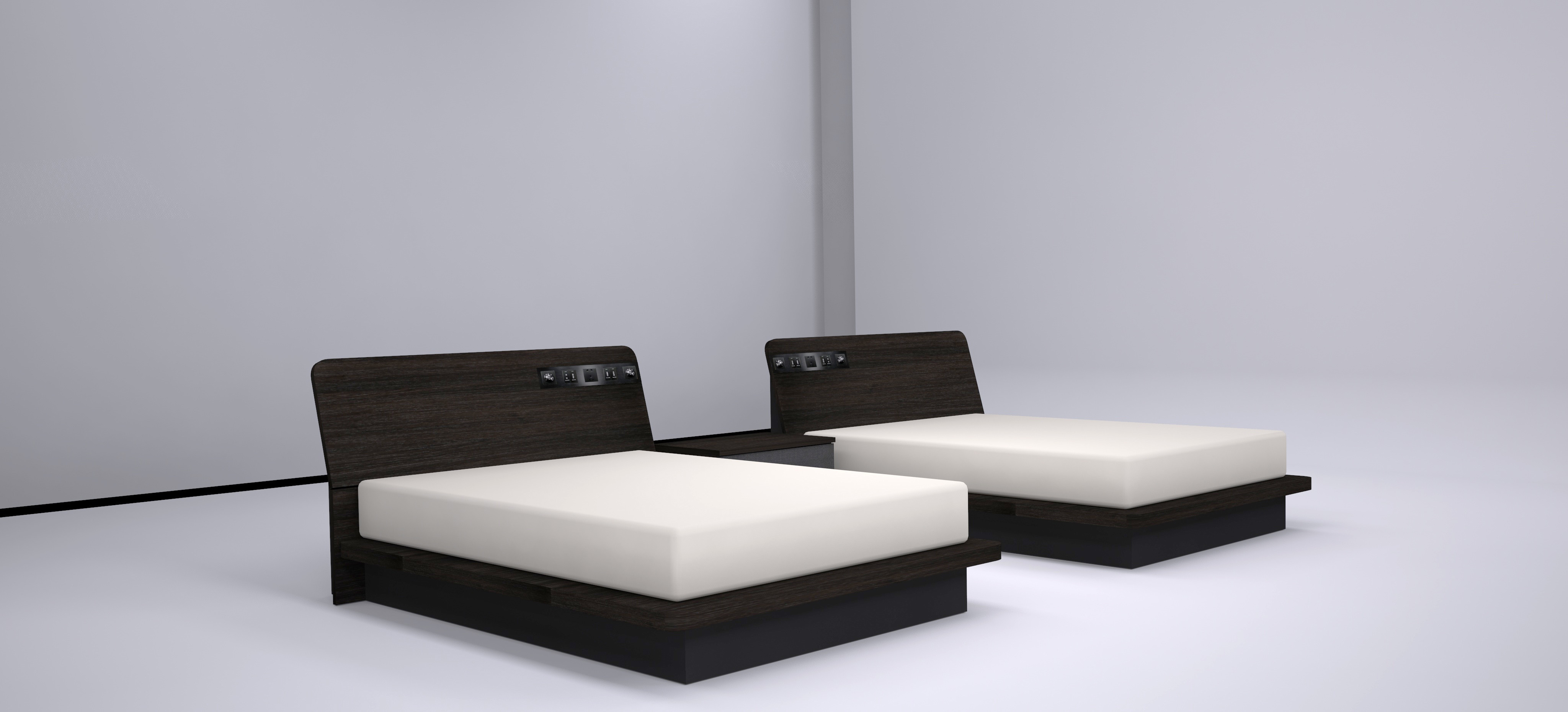Wood Material Hotel Bedroom Furniture Excellent Durability SGS Compliant