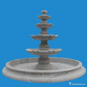 China Outdoor garden 5 Tier Stone Marble Water Pool Fountain wholesale