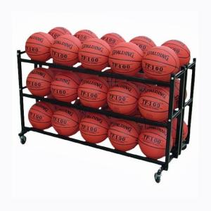 China 3 Tier Basketball Metal Display Steel Double 3 Tier Basketball Storage Metal Display Rack For 30 Balls wholesale