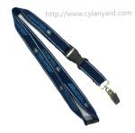 Affordable simple imprinted logo polyester neck lanyards, China lanyard factory,
