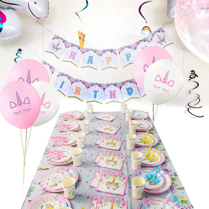 FDA Baby Shower Biodegradable Themed Gender 13th 18th 21st Birthday Compostable Party Supplies