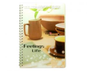 China PLASTIC LENTICULAR Custom pp pet 3D lenticular cover paper notebook with protective film for students and offices on sale