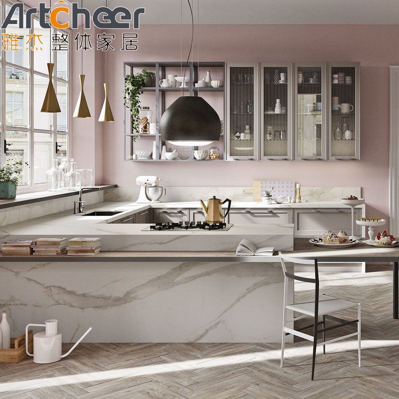 Italian Style Cabinets Solid Wood Kitchen Cabinet with E1 Material Grade and Original