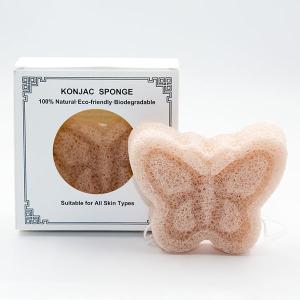 China SGS Facial Activated Konjac Butterfly Bath Sponge 70*70*38mm wholesale
