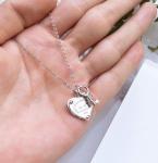 Gold Plated 925 Sterling Silver Neckalce Jewelry Pendant Heart Charm