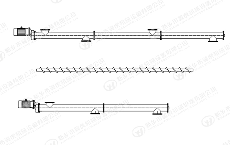 Inclined Cement Screw Tube Conveyor 1.5KW Power For Cement And Grain