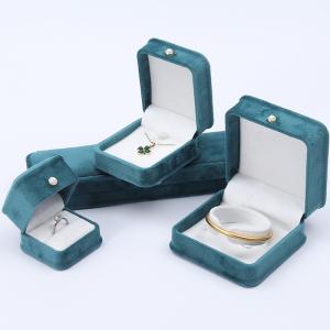 Wholesale Manufacturing high end velvet Jewellery packaging Box Custom Necklace