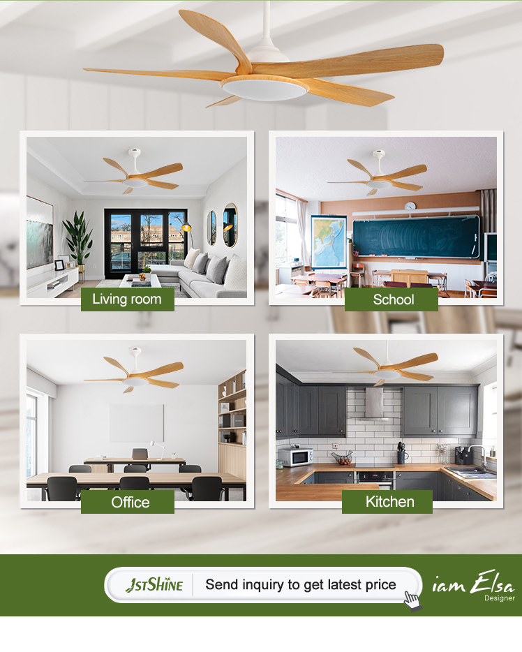 Modern Design 5 ABS Blades LED Ceiling Fan with Silent Motor and ROHS Certification