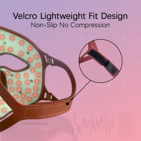 Handheld LED Light Face Mask 40hz Pulse Mode Operation Wrinkle Removing Face Mask