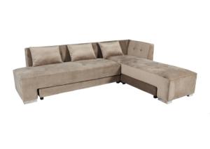 China Foam Plastic Legs Linen Fabric Sofa Living Furniture Sets 1870X1720X430mm Lying Bed wholesale