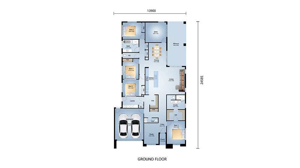 AS / NZS Light Steel Prefabricated Luxury Villas Modern Prefab Bungalow Homes