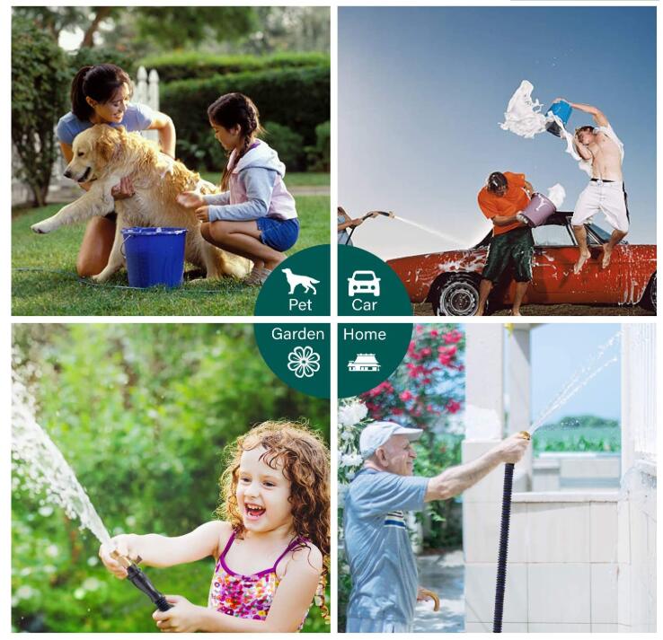 50ft Garden Hose Expandable Water Hose with Triple Latex Core and Solid Brass Fittings