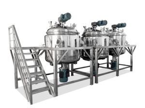 China 15KW Toothpaste Mixing Tank 1000 Liters Cosmetic Emulsifier Mixer wholesale