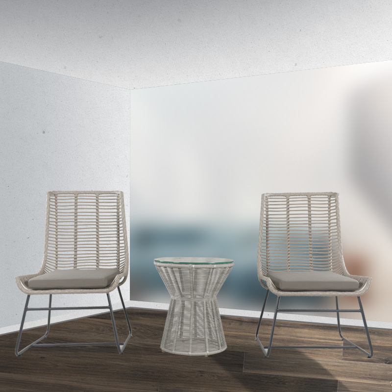 Outdoor Furniture Rattan/Wicker Table Chair Set with 5-Year Frame