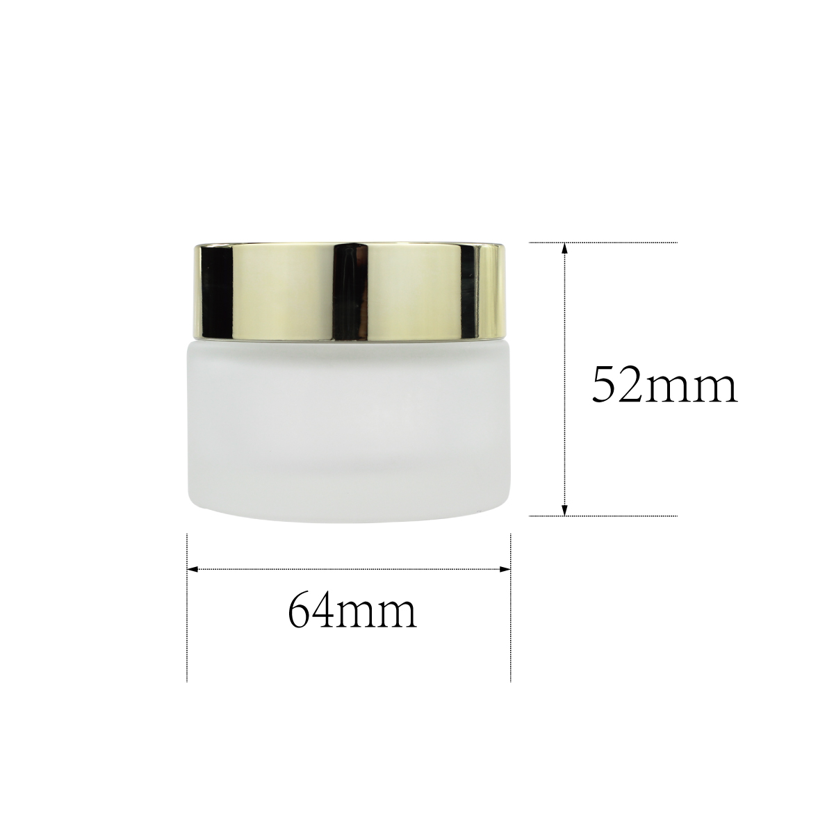 200g Frosted Glass Jars With Gold Lids OEM ODM Customizable