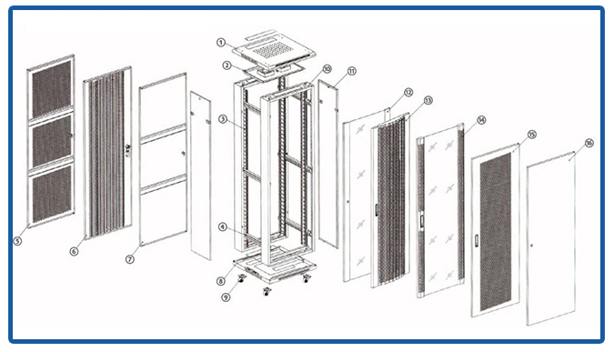 IP20 19 Inch Standard Network Cabinet