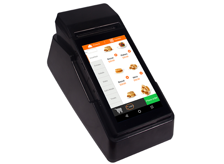 Handheld Cash Register Terminal with 7-inch Capacitive Touch Screen and Quad Core CPU