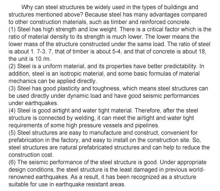 Modern Prefabricated Steel Structure Building With PU Sandwich Panel
