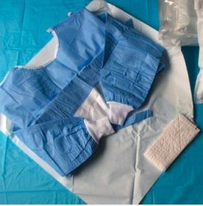 China Light Weight Doctors Surgical Gown Flexible Contoured Styling Degradabl wholesale