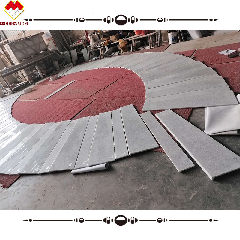 ODM/OEM Customized Marble Crystal White for Stairs Thread Onyx Marble Staircase in Foshan