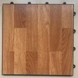 China Dark Wood Interlocking Portable Dance Floor Tile 300x300x12mm wholesale