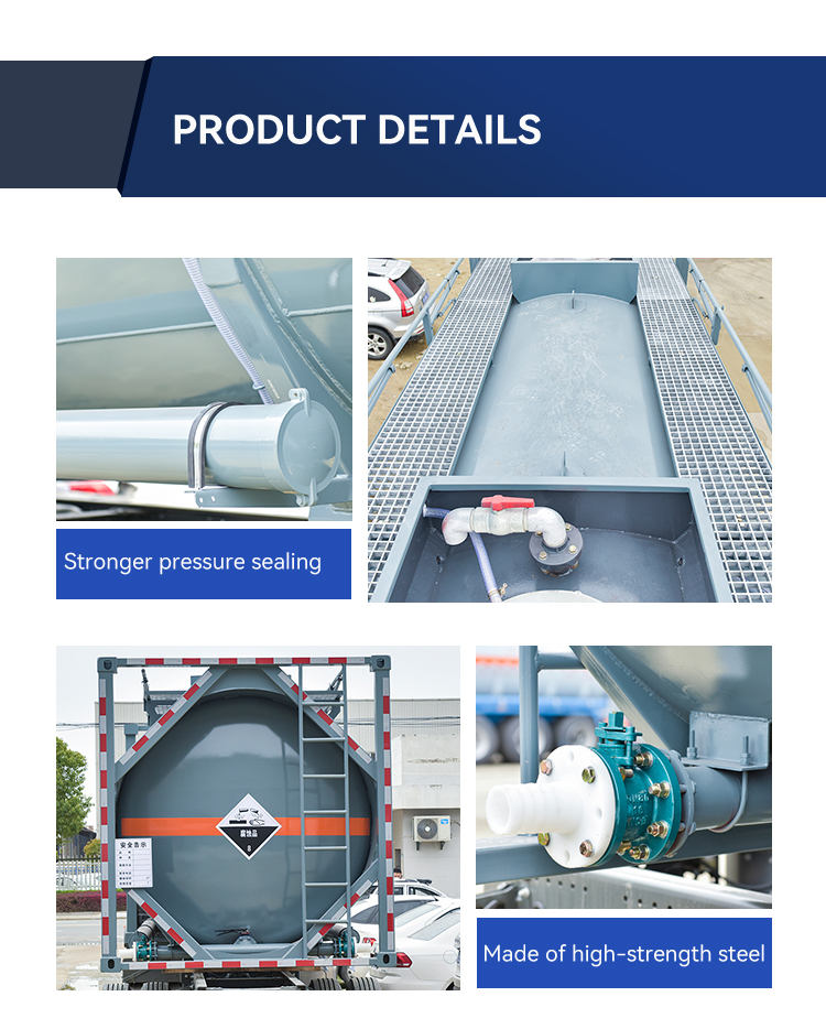 20FT Chemical Liquid Tank Container For Sulfuric Hydrochloric Acid
