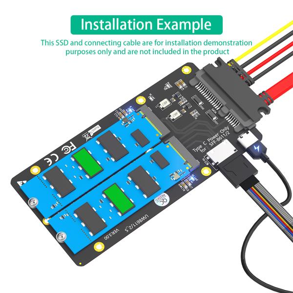 ZYX M.2 NVMe SSD to SFF-8611 8612 Adapter 6Gb/s Bandwidth