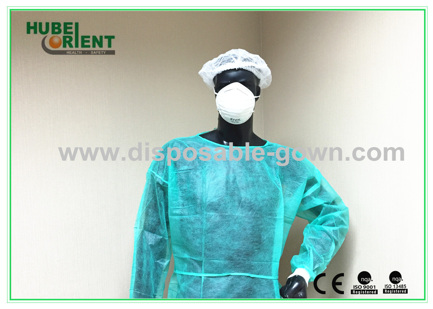Disposable Isolation Gown With Sleeves Soft Non-woven Gown Waterproof Customized Color