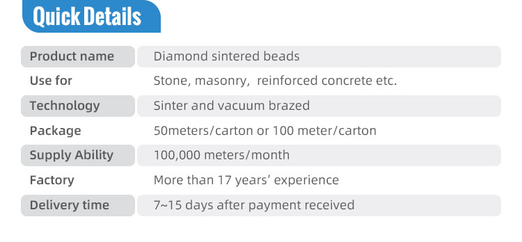Multi Sire Saw Wire Rope Saw Spare Parts Puylle Diamond Wire Saw Beads For Stone Cutting