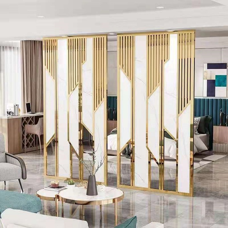 Customized Screen Double Sided Partition Screen Room Divider Aluminum Stainless Steel