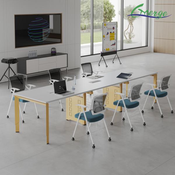 Sleek And Professional Office Conference Table High Capacity Scratch-resistant