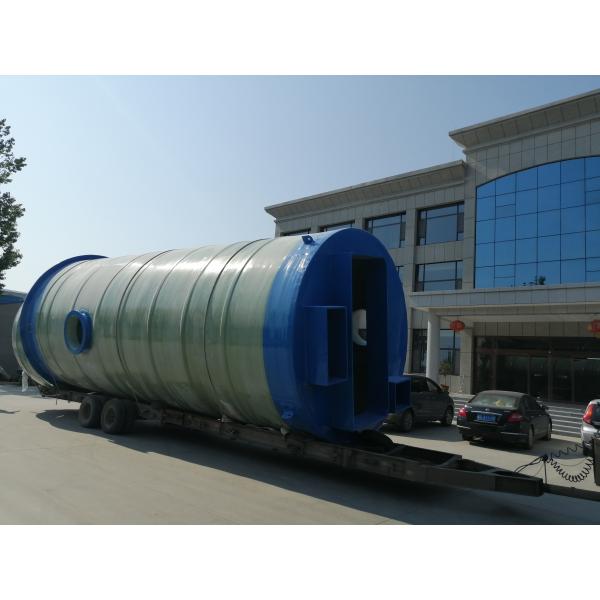 Customized Sewage Integrated Prefabricated Pump Station FRP GRP High Purification Efficiency