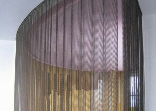 Gold Metal Aluminium Chain Link Fence Screen 5mm hole 2KG/M2