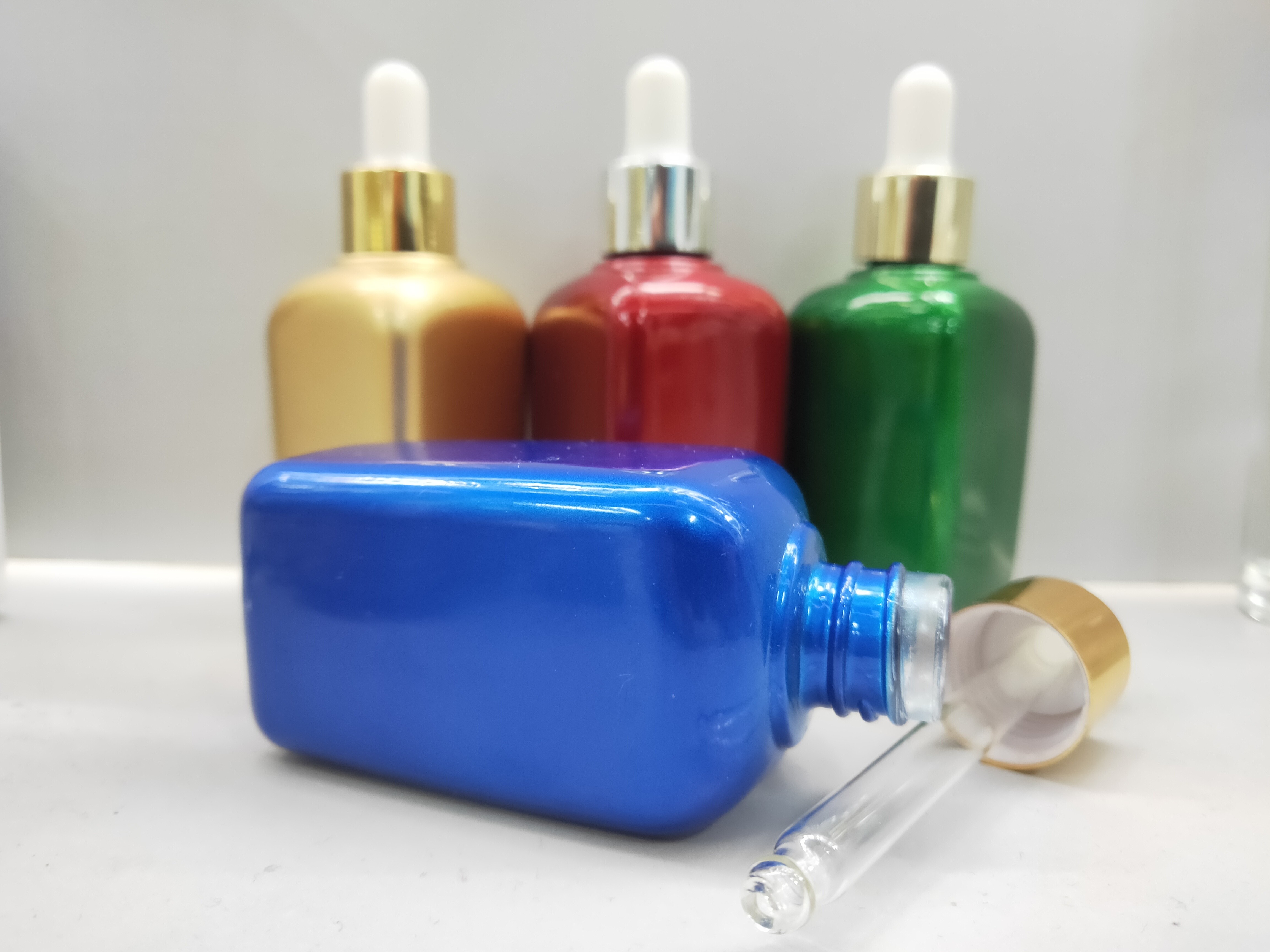 50ml Glass Dropper Bottles Essential Oil Bottle Makeup Packaging Nipple Sealing OEM