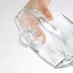 All Size 375ml 750ml 1000ml Flat Square Vodka Glass Whiskey Wine Bottle with