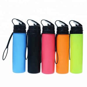 China 600ML Collapsible Silicone Water Bottle wholesale