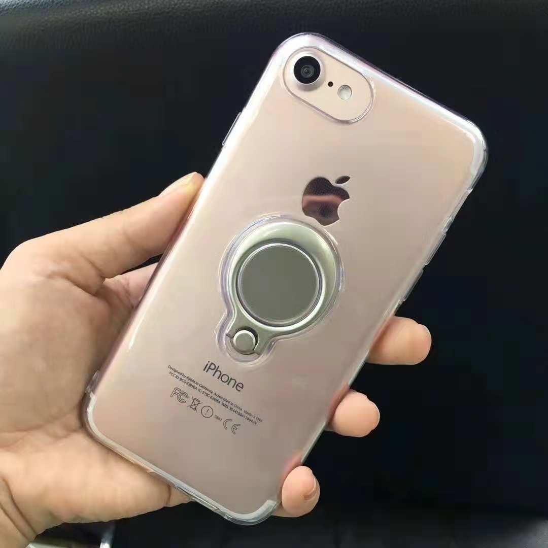 Color Clear Ring Magnetic Car Mount Holder Soft TPU Case Back Cover For IphoneXS MAX IphoneXR Iphhone8 Plus Iphone7