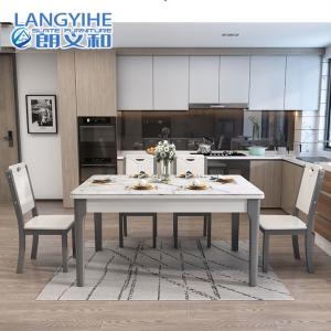 China Solid Wood Rectangular Marble Dining Table Modern And Simple wholesale