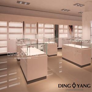 China White Jewellery Shop MDF Showroom Display Cases wholesale