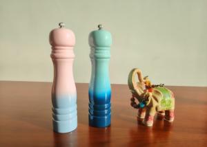 China Rubber Wood Salt / Spices / Pepper Grinder Colorful Style wholesale