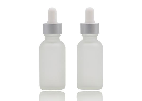 Frosted Transparent Essential Oil Dropper Bottles 30ml , Cosmetic Glass Dropper