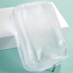 Promotional Clear Frosted Plastic Heat Seal Zipper Makeup Bag