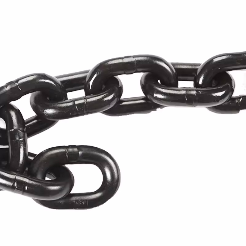 G80 8mm Iron Chain for Hoist Blacken Lifting Chain Test Load 48kN Working Load Limit 2t