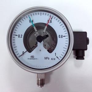 China 1 MPa KL 1.0 Bottom Mount Pressure Gauges 160mm Glass Pressure Gauge wholesale