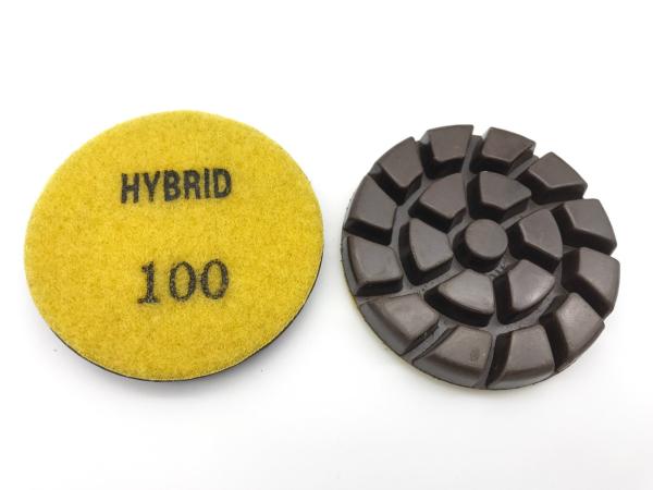 Wet dry Hybrid diamond grinding and polishing discs resin bond for concrete Long