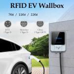 32A Single Phase Electric Car Charger Point EVSE Wallbox 240VAC 7KW