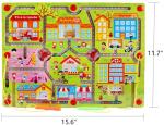 Kids City Traffic Wooden Magnetic Puzzle Maze Board Game Educational Toys