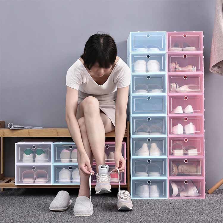 Multiscene Use Rectangle Household Shoe Box For Sneakers Storage Dustproof Odorless